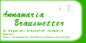 annamaria brauswetter business card