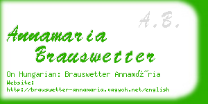 annamaria brauswetter business card
